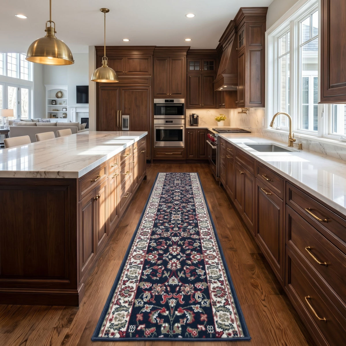 Persian Blue Kitchen Runner