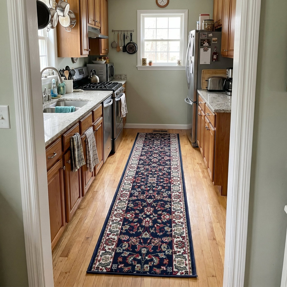 Persian Blue Kitchen Runner