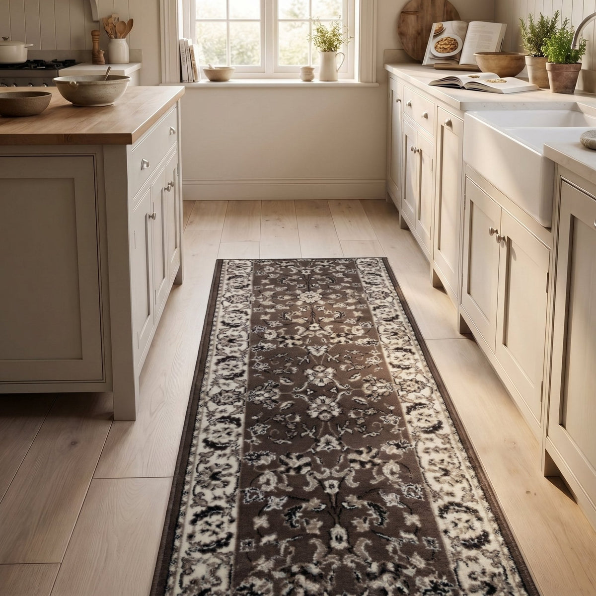 Persian Brown Kitchen Runner