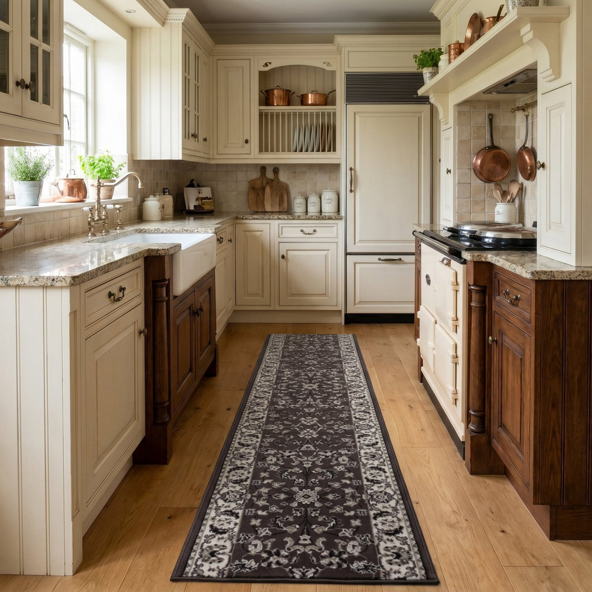Persian Brown Kitchen Runner