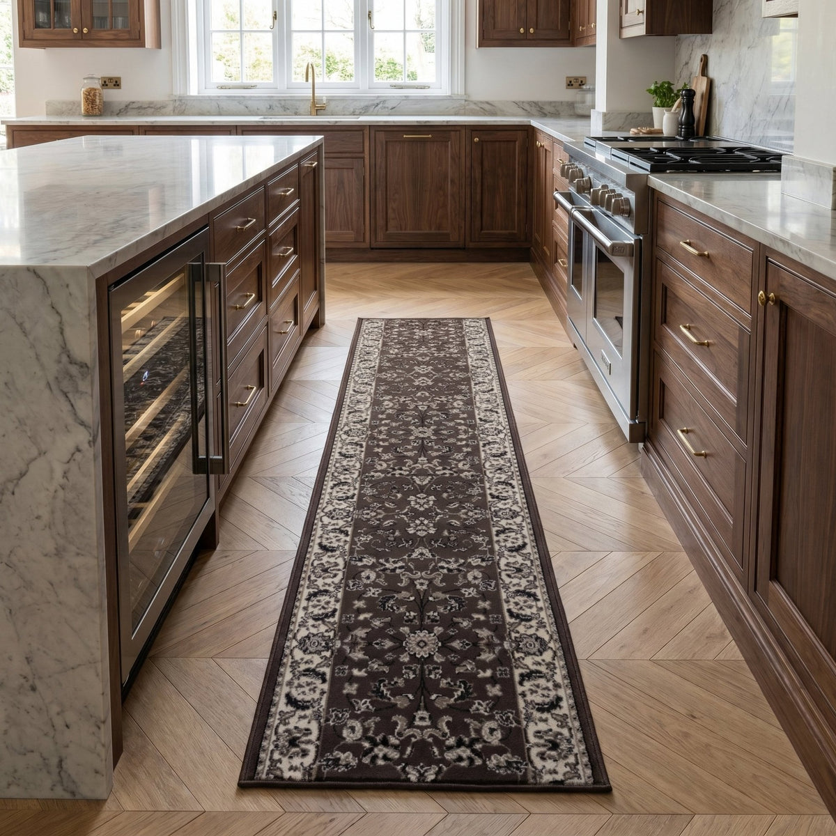 Persian Brown Kitchen Runner