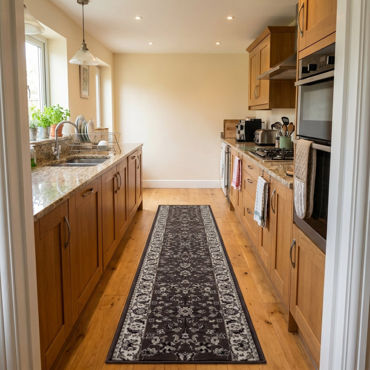 Persian Brown Kitchen Runner