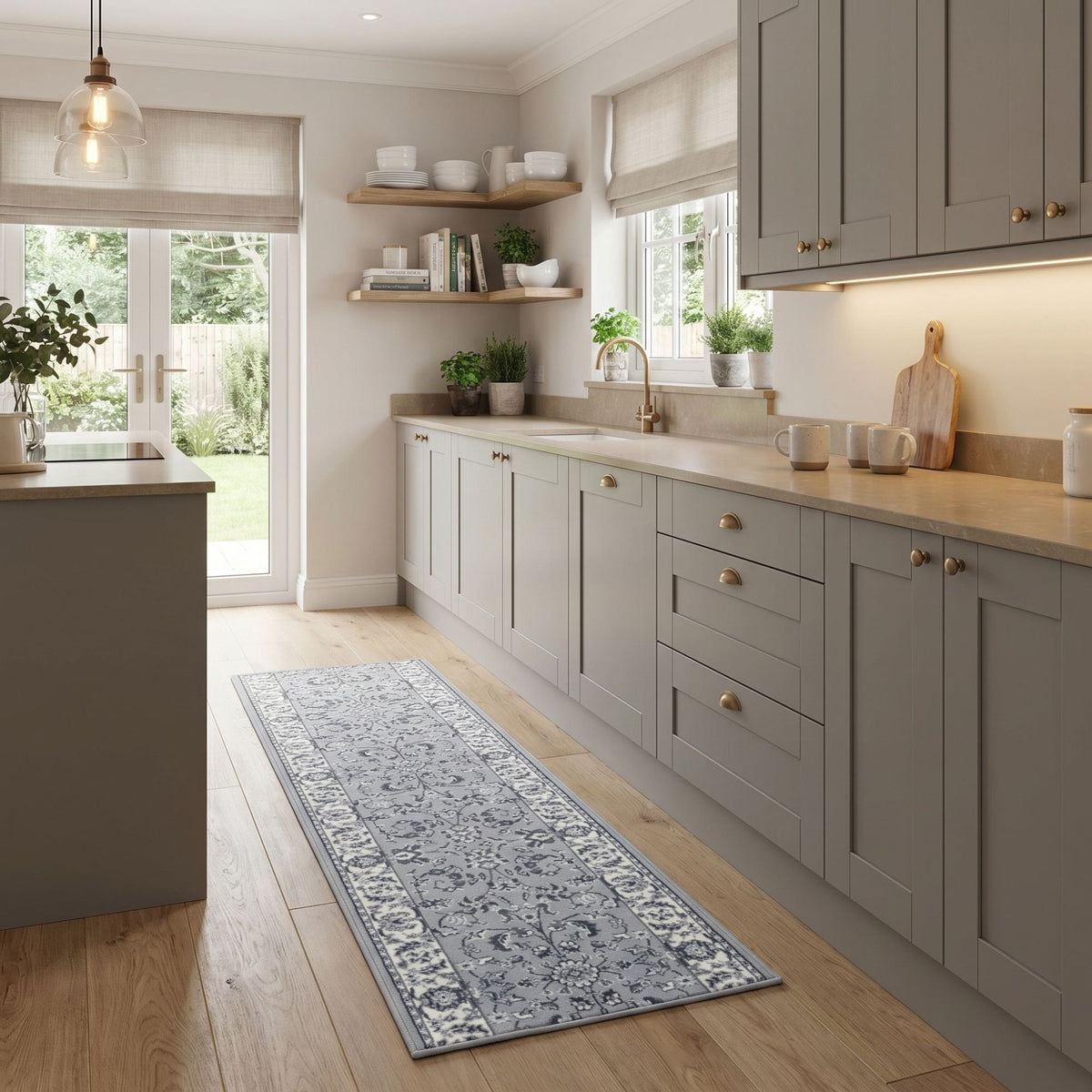Persian Grey Kitchen Runner