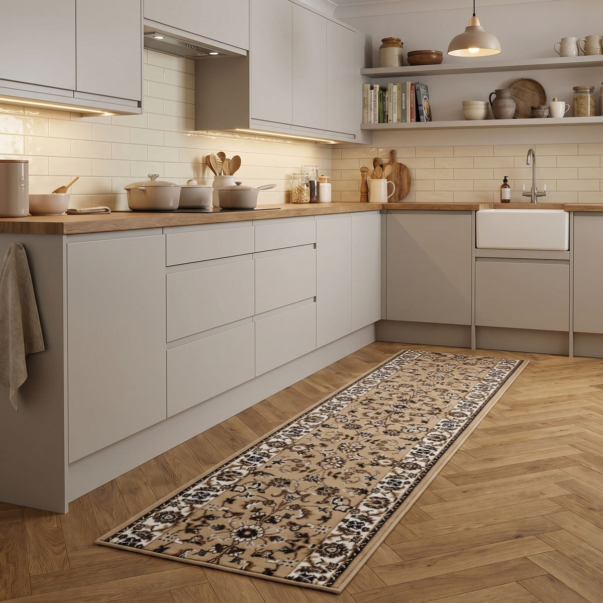 Persian Tan Kitchen Runner
