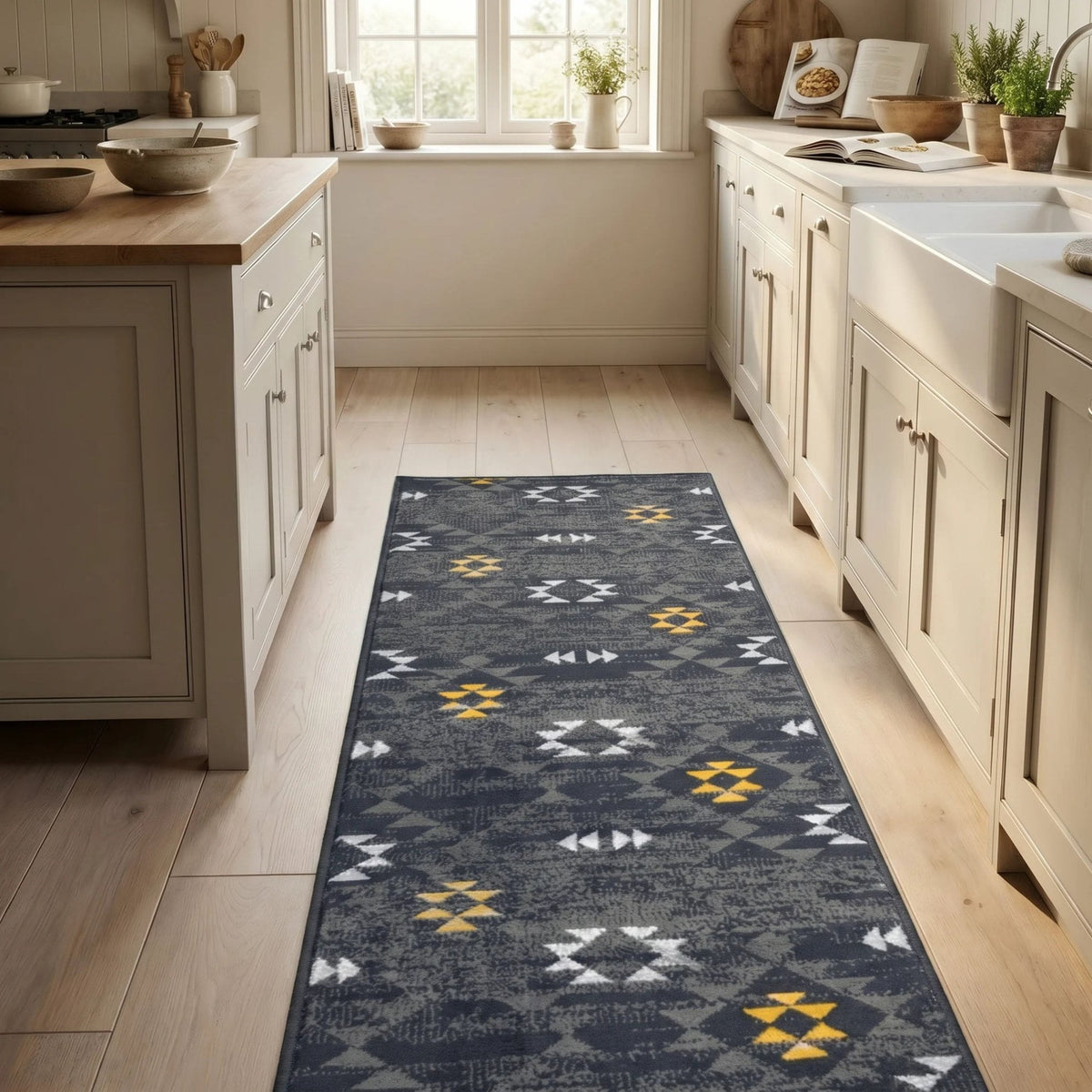 Andes Gray Kitchen Runner