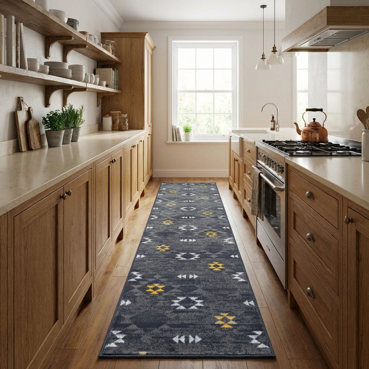 Andes Gray Kitchen Runner