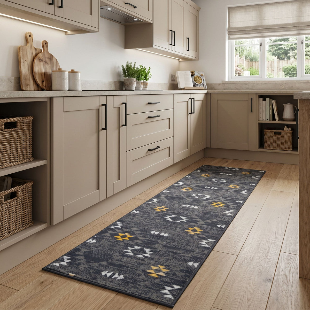Andes Gray Kitchen Runner