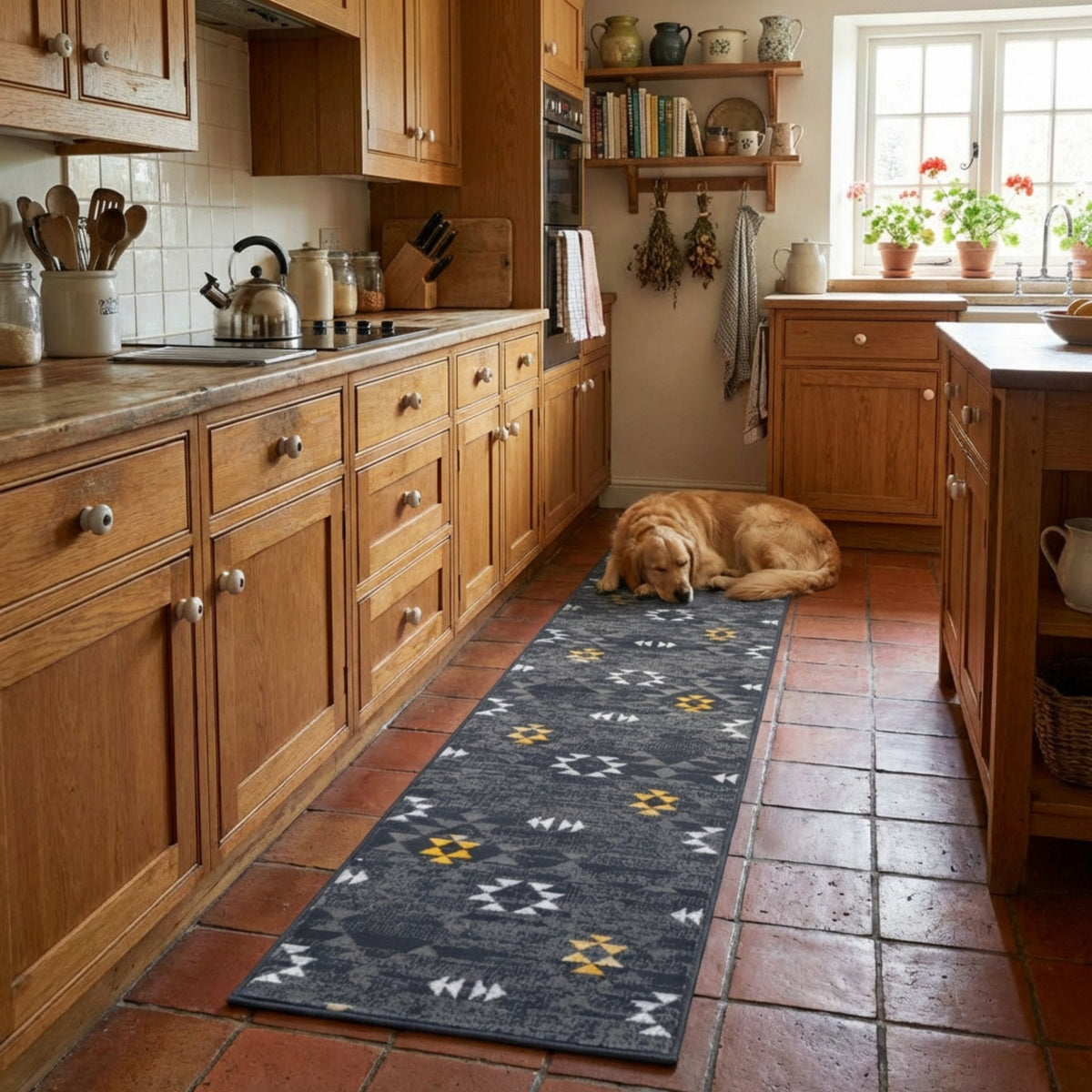 Andes Gray Kitchen Runner