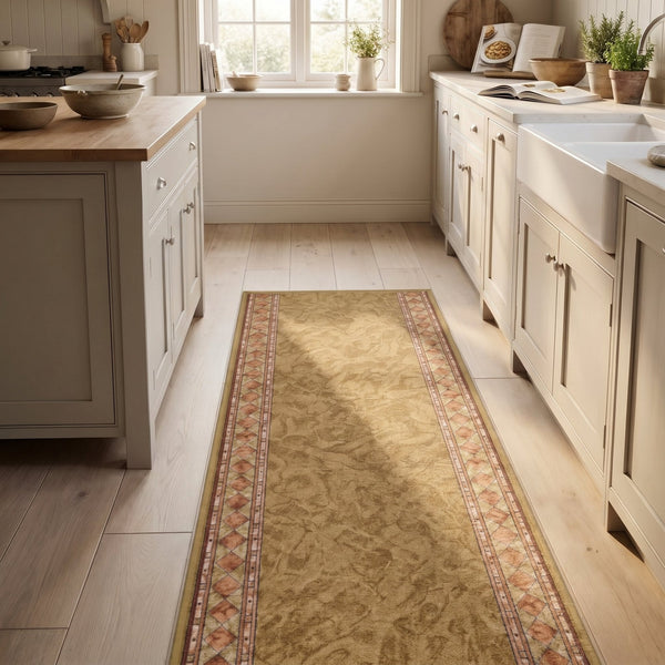 Cheops Beige Kitchen Carpet Runner