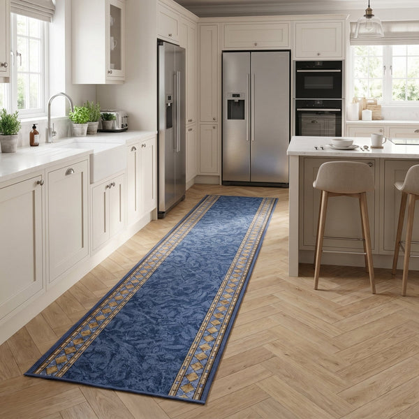 Cheops Blue Kitchen Carpet Runners