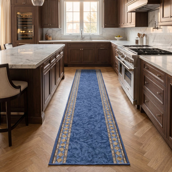 Cheops Blue Kitchen Carpet Runners