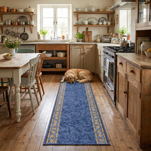 Cheops Blue Kitchen Carpet Runners