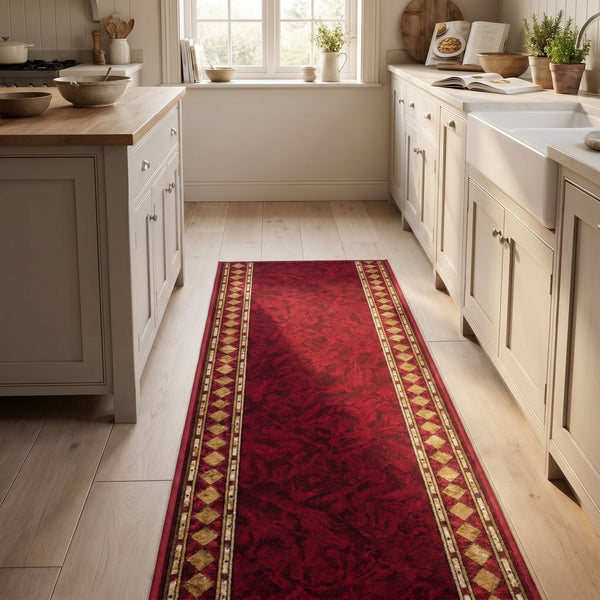 Cheops Red Kitchen Carpet Runner