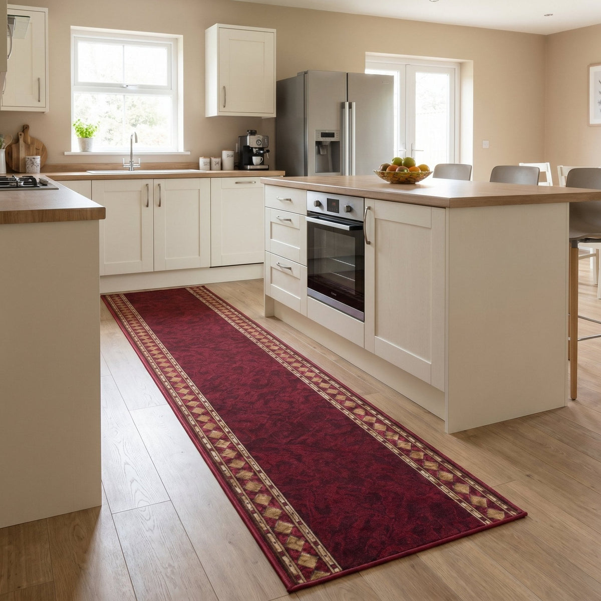 Cheops Red Kitchen Carpet Runners