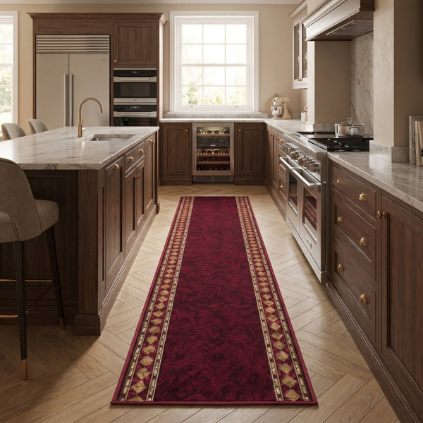 Cheops Red Kitchen Carpet Runners