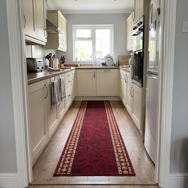 Cheops Red Kitchen Carpet Runners