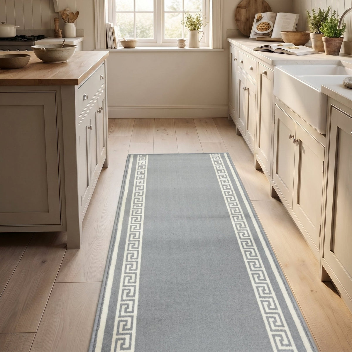Key Light Grey Kitchen Runner