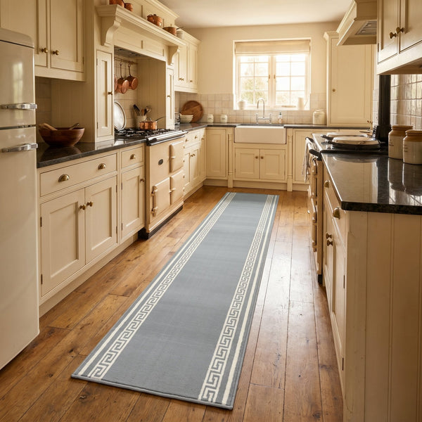 Key Light Grey Kitchen Runner