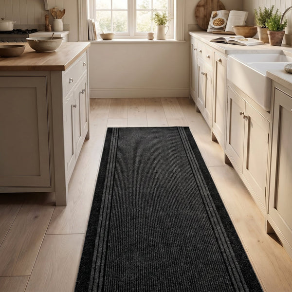 Inca Black Kitchen Carpet Runner