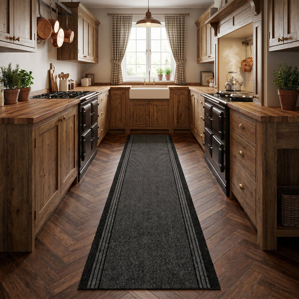 Inca Noir Tapis de Cuisine