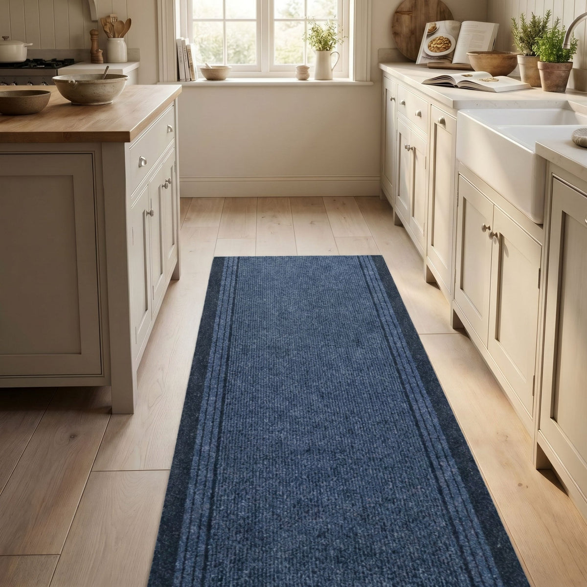 Inca Blue Kitchen Carpet Runner