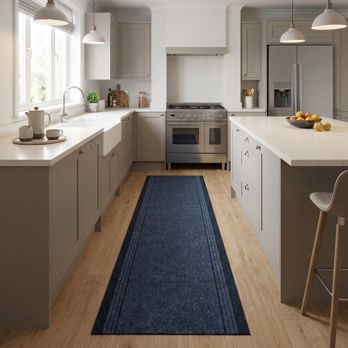 Inca Bleu Tapis de Cuisine