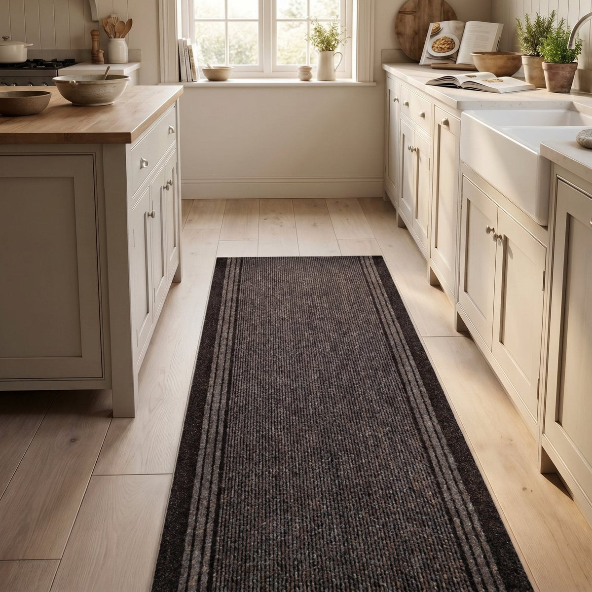 Inca Brown Kitchen Carpet Runner