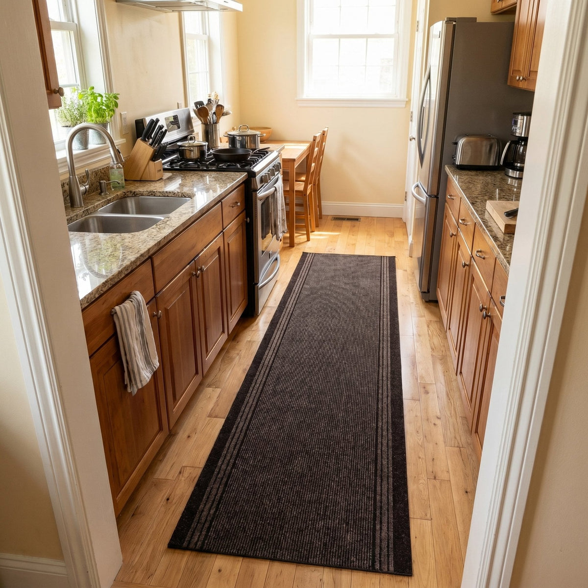 Inca Marron Tapis de Cuisine