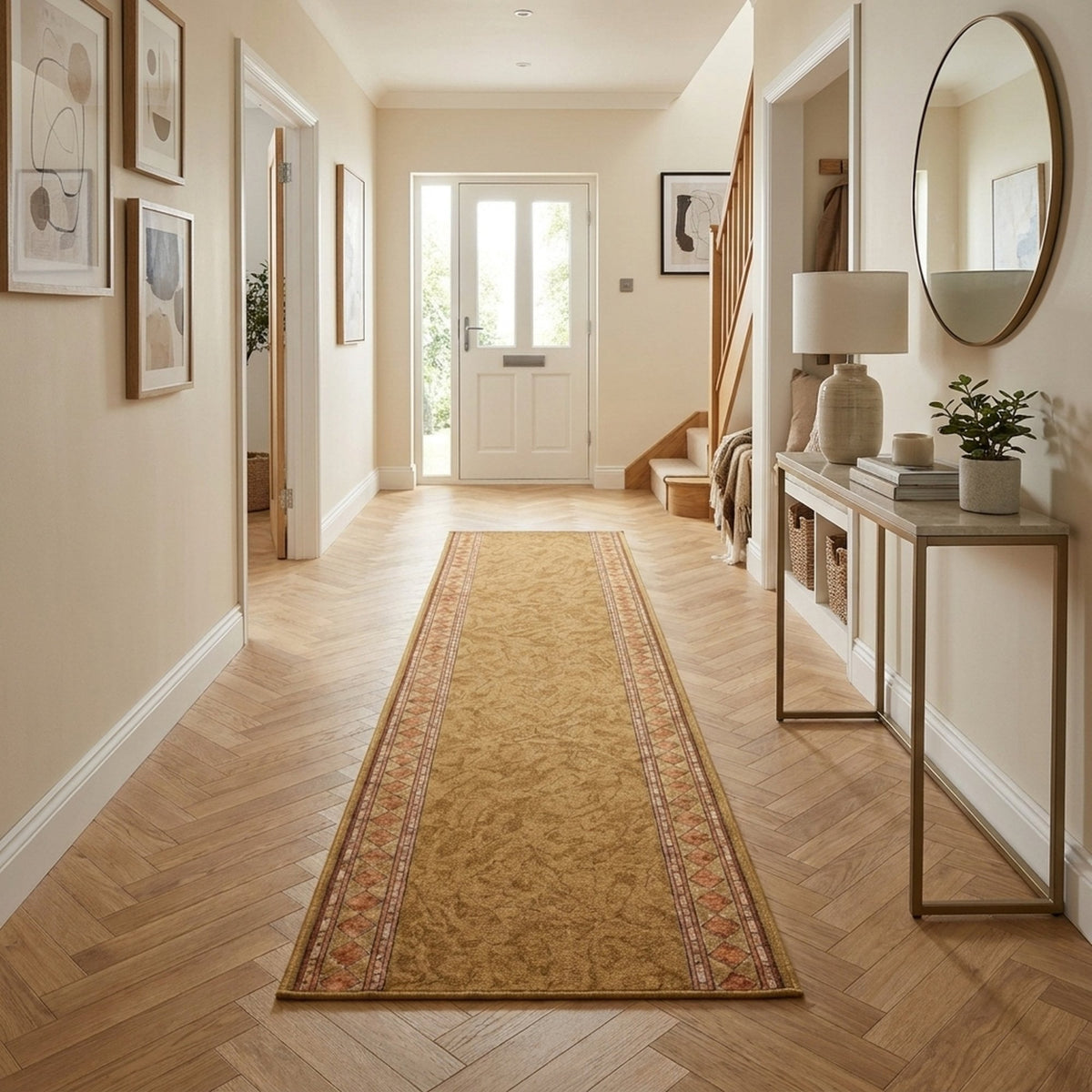 Cheops Beige  Hall Runner