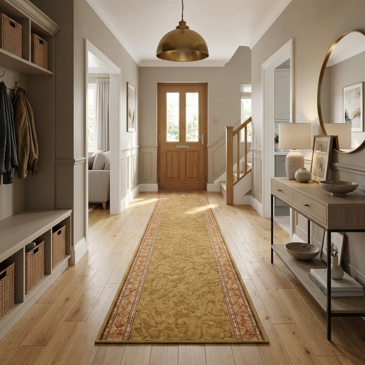 Cheops Beige  Hall Runner