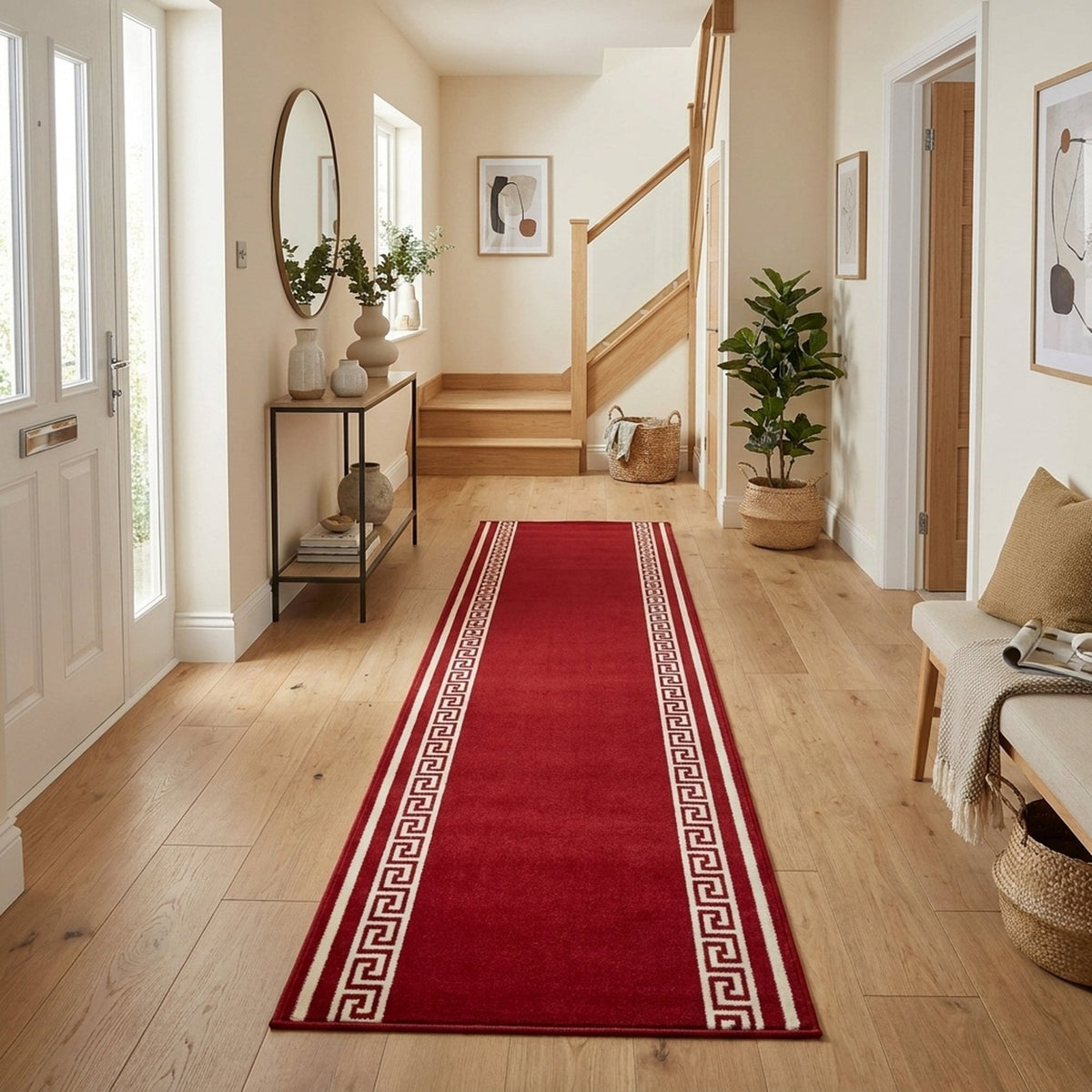 Key Red  Hall Runner