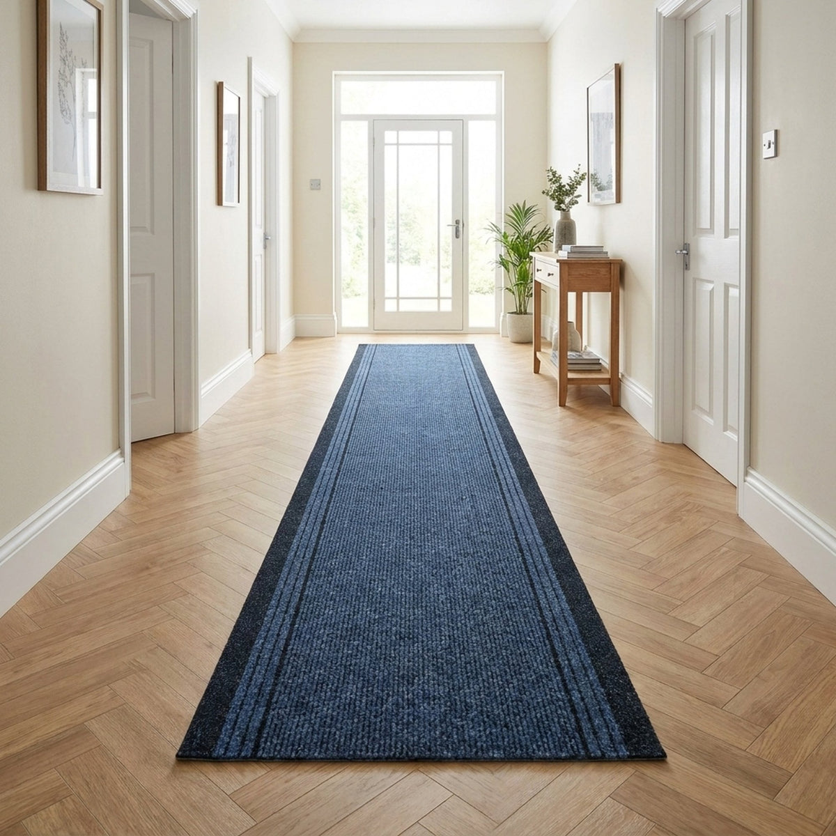 Inca Bleu Tapis de couloir