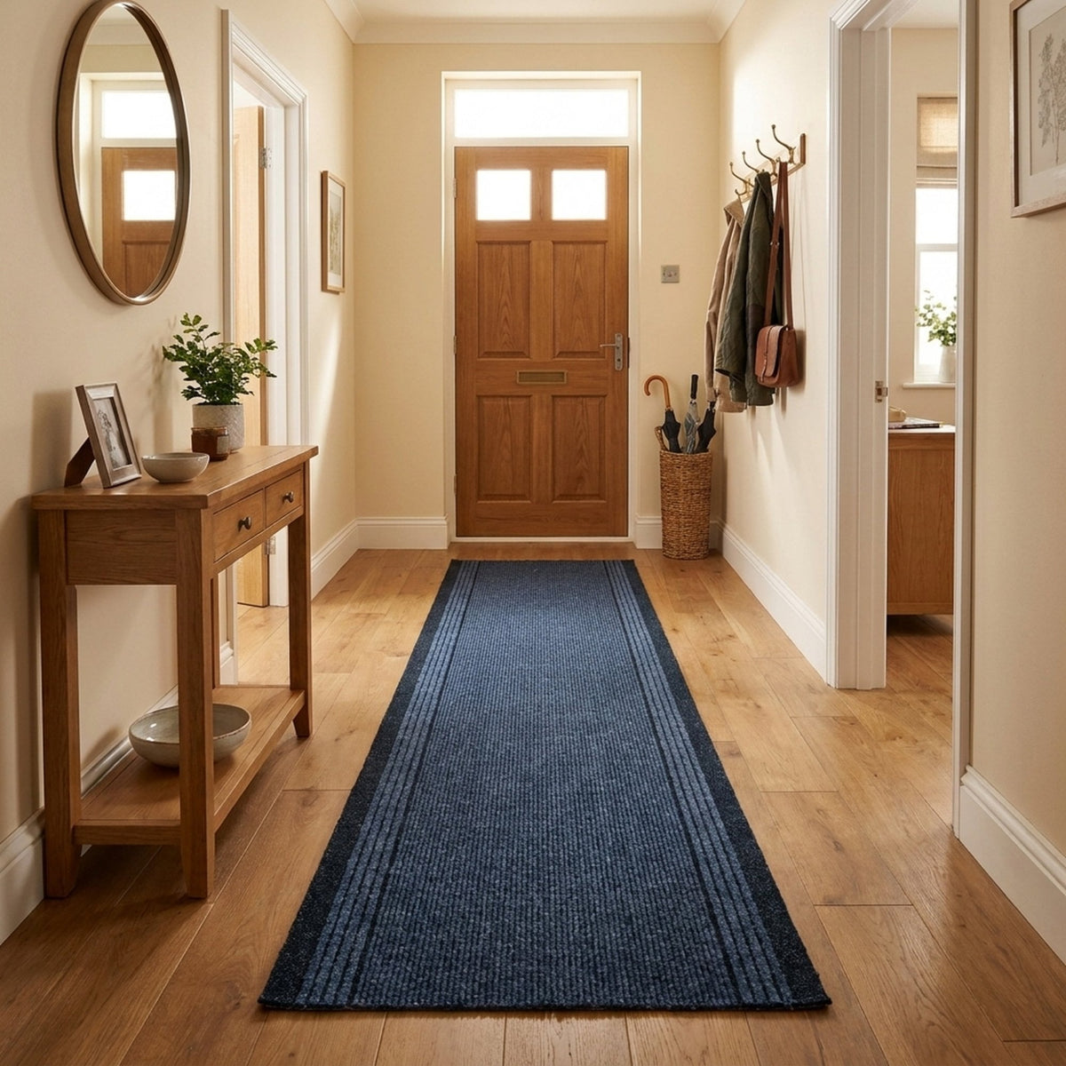 Inca Bleu Tapis de couloir