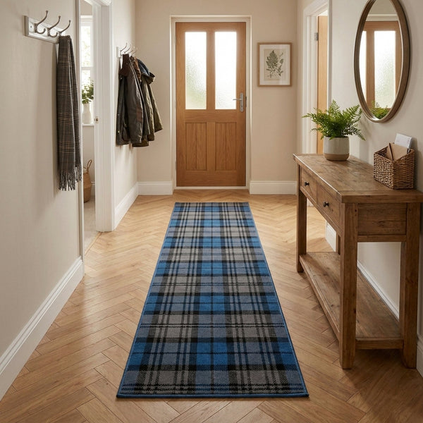 Tartan Blue  Hall Runner