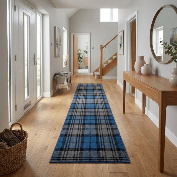 Tartan Blue  Hall Runner