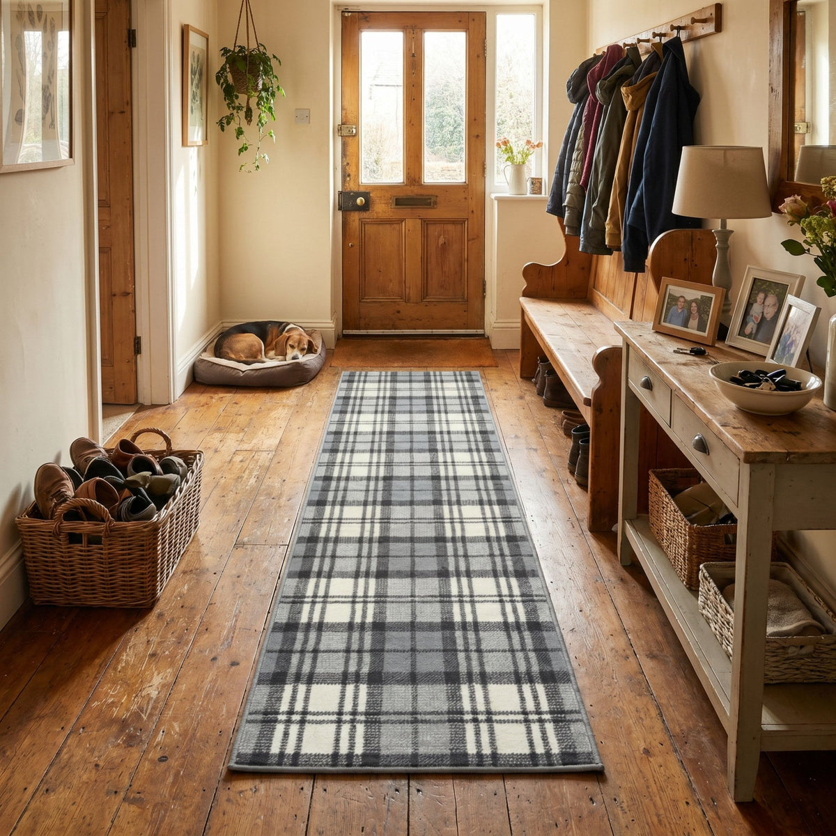 Tartan Grey Tapis de couloir