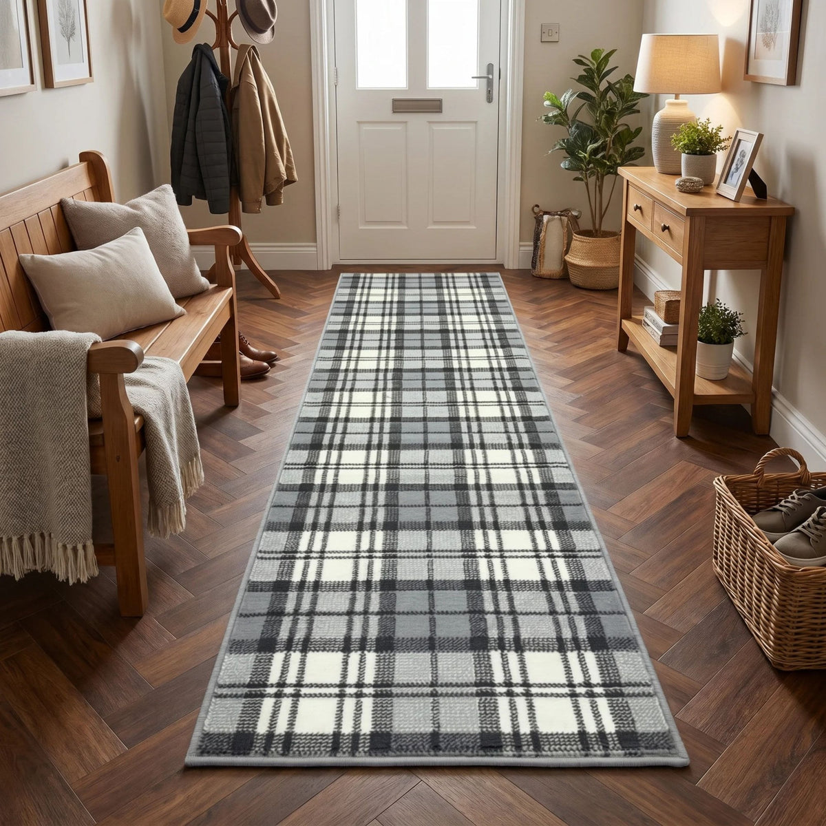 Tartan Grey Tapis de couloir