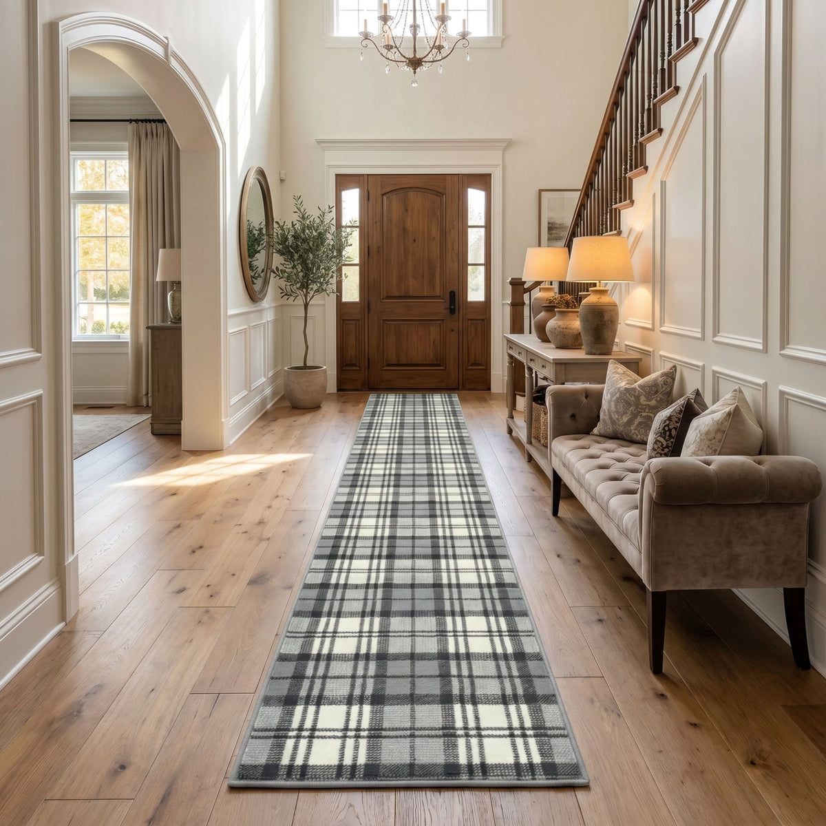 Tartan Grey Tapis de couloir