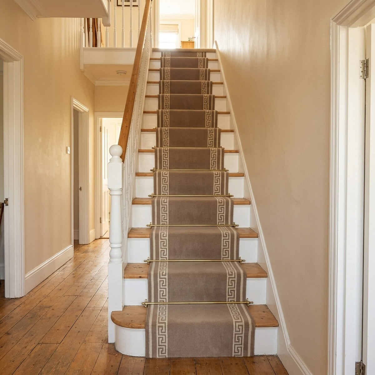 Key Light Brown Stair Runner