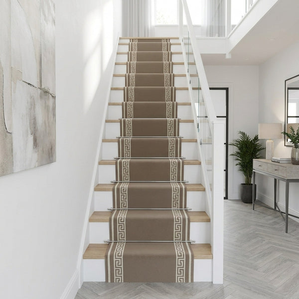 Key Light Brown Stair Runner