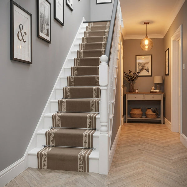 Key Light Brown Stair Runner