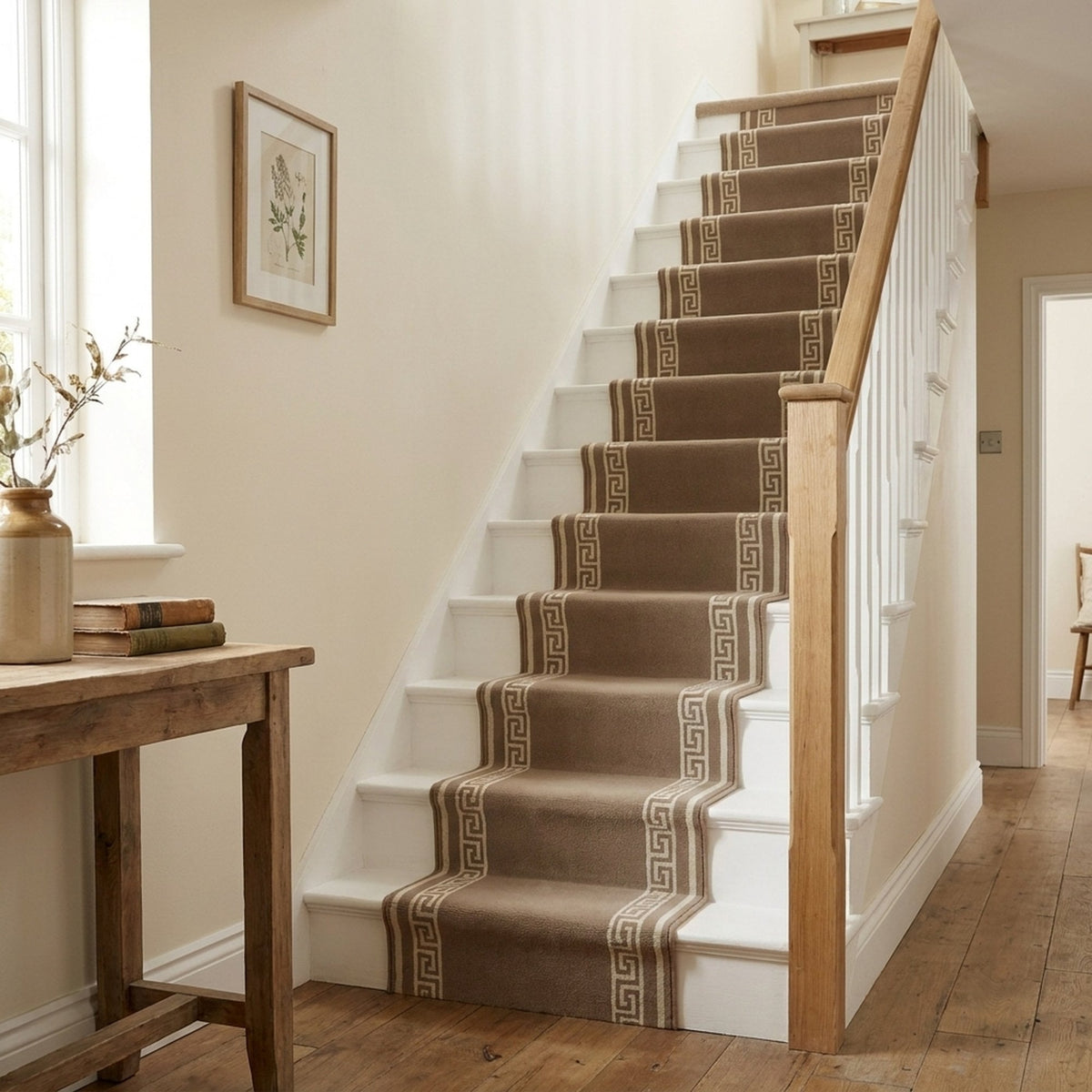 Key Light Brown Stair Runner
