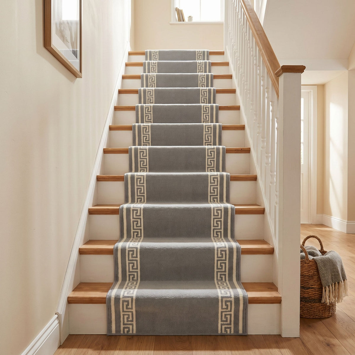 Key Light Grey Stair Runner