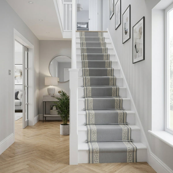 Key Light Grey Stair Runner