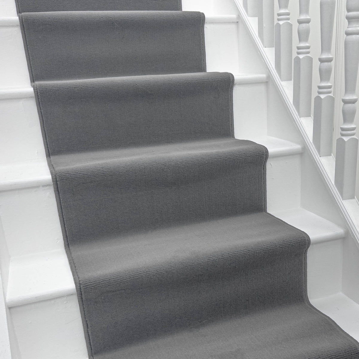 Plain L. Gray Stair Runner