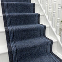Inca Bleu Tapis d’escalier - Sélectionner la longueur : 30 cm / Sélectionner la largeur : 66 cm
