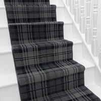 Tartan Schwarz Treppenläufer
