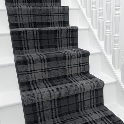 Tartan Schwarz Treppenläufer