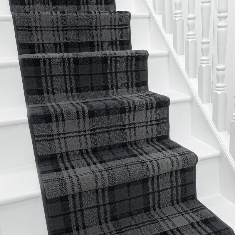 Tartan Schwarz Treppenläufer