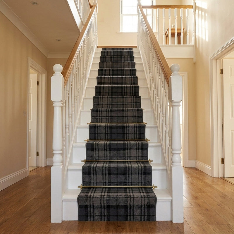 Tartan Schwarz Treppenläufer